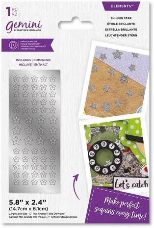 Crafters Companion Gemini Sequin Die Set SHINING STAR