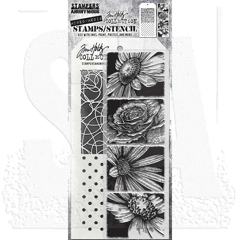 Stampers Anonymous Tim Holtz Stamps/srencils BOLD BOTANICALS THMM181