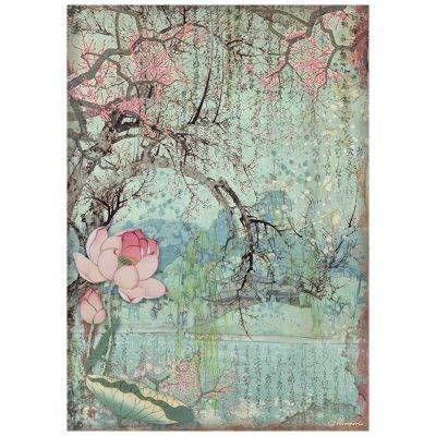 Stamperia A4 Rice Paper Sir Vagabond In Japan ORIENTAL TREE