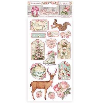 Stamperia Chipboard PINK CHRISTMAS
