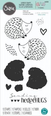 Sizzix Layered Clear Stamps Set 10PK - HEDGEHUGS by Lisa Jones
665830