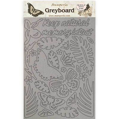 Stamperia A4 Greyboard AMAZONIA BUTTERFLIES