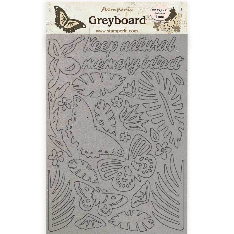 Stamperia A4 Greyboard AMAZONIA BUTTERFLIES