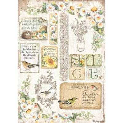 Stamperia A4 Rice Paper DAISY