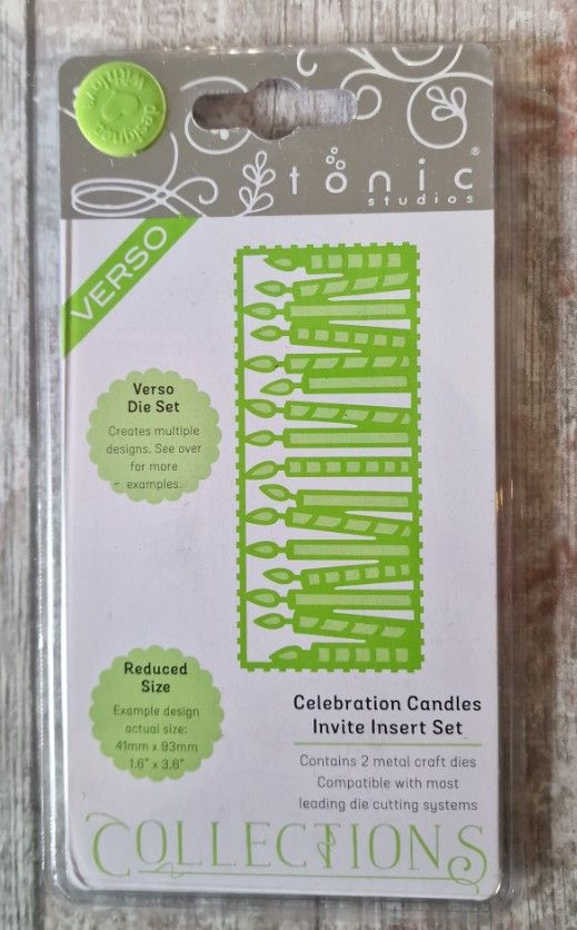 Tonic Collections Verso CELEBRATION CANDLES INVITE INSERT