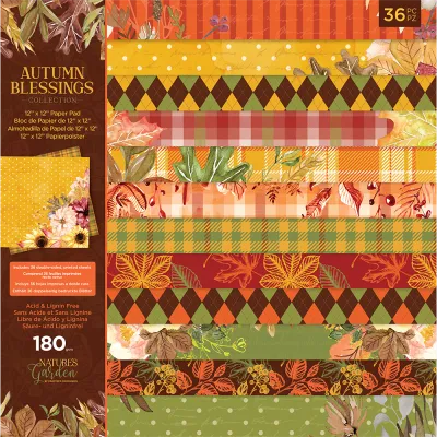 Crafters Compan 12x12 Paper Pad AUTUMN BLESSINGS