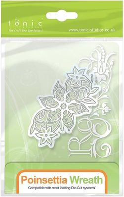 Tonic Rococco Die - Poinsettia Wreath  **Less than Half Price**