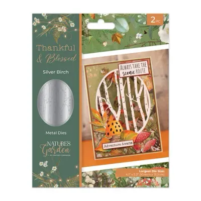 Crafter's Companion Thankful &amp; Blessed Die Set SILVER BIRCH