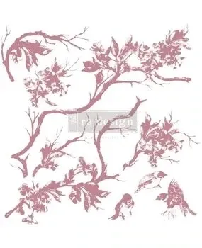 PRIMA Re-Design Decor Clear Stamps FOREST AVIARY