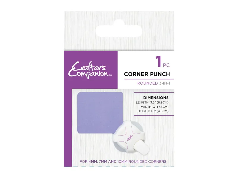 Crafters Companion Corner Punch ROUNDED 3 in 1
