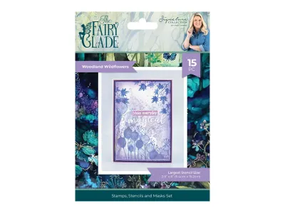 Crafters Companion The Fairy Glade Stamps, Stencils &amp; Masks WOODLAND WILDFLOWERS