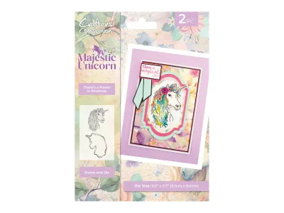 Crafters Companion Majestic Unicorn Stamp &amp; Die Set POWER IN KINDNESS