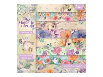Crafters Companion Majestic Unicorn Paper Pad 12"x12"