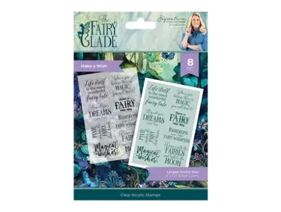 Crafters Companion The Fairy Glade Acrylic Stamp Set MAKE A WISH