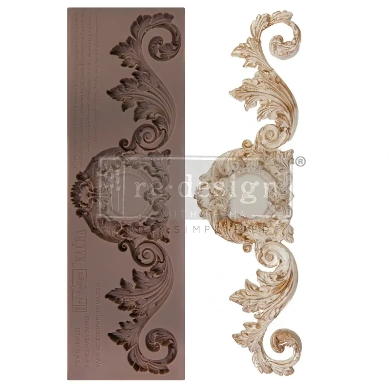 PRIMA Re-Design Decor Moulds LAVISH SWIRLS **Pre-Order**