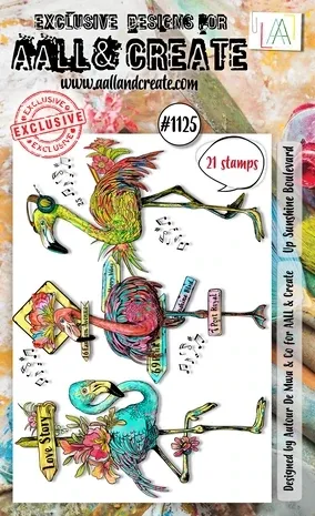 AALL &amp; Create A6 Stamp Set UP SUNSHINE BOULEVARD
