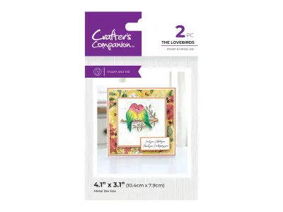 Crafters Companion Stamp &amp; Die Set THE LOVEBIRDS