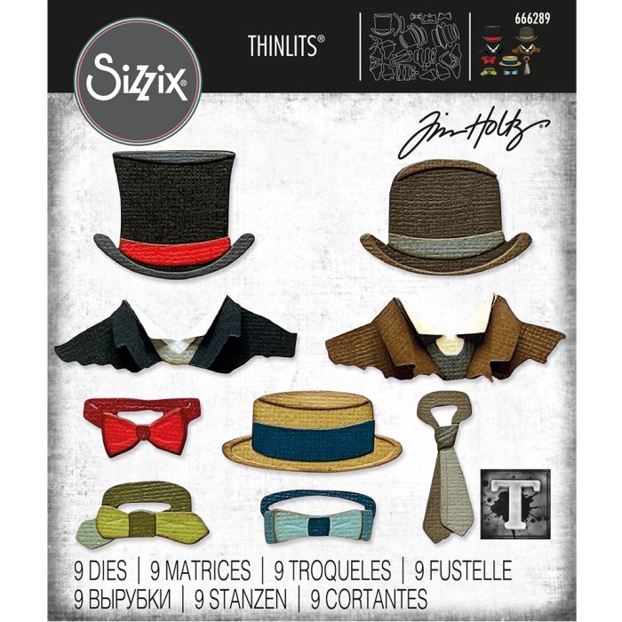 Sizzix Thinlits Die Set 9PK - TAILORED by Tim Holtz 666289