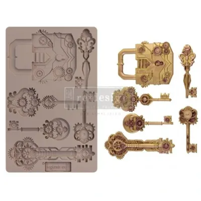 PRIMA Re-Design Decor Moulds MECHANICAL LOCKS &amp; KEYS **Pre-Order**