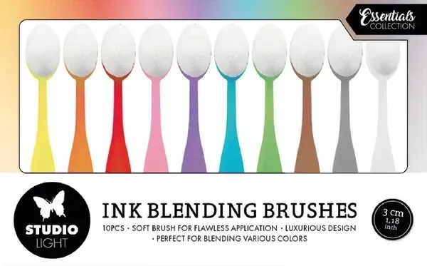 Studio Light Ink Blending Brushes x 10pcs 3cm