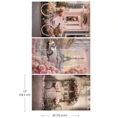 PRIMA Re-Design Decor Parisian Bloom Haven 19.5x30 Inch Tissue Paper (3pcs) (671730)  **Pre-Order**