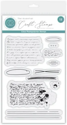 Craft Consortium Clear Photopolymer Stamp Set JOURNALING : MIXED MEDIA PHASE 2