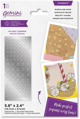 Crafters Companion Gemini Sequin Die Set SPARKLE &amp; SHAKE