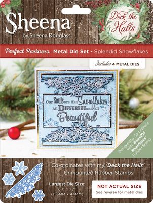 Sheena Douglass Deck the Halls Stamp &amp; Die set - SPLENDID SNOWFLAKES die set and BEAUTIFUL SNOWFLAKES stamp set