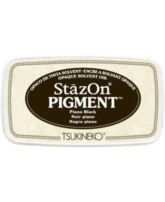 StazOn Pigment Ink Pad - PIANO BLACK