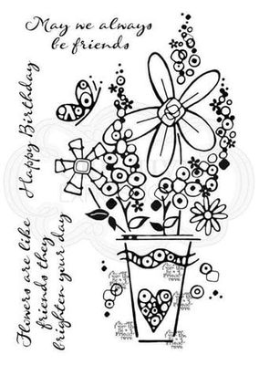 Woodware Millefiori Vase Clear Stamp