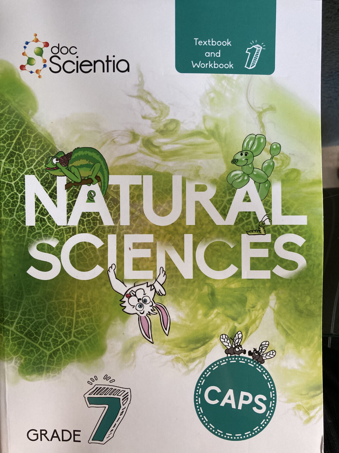 Grade 7 DocScientia Natural Science Textbook and Workbook BOOK 1 - Black and White