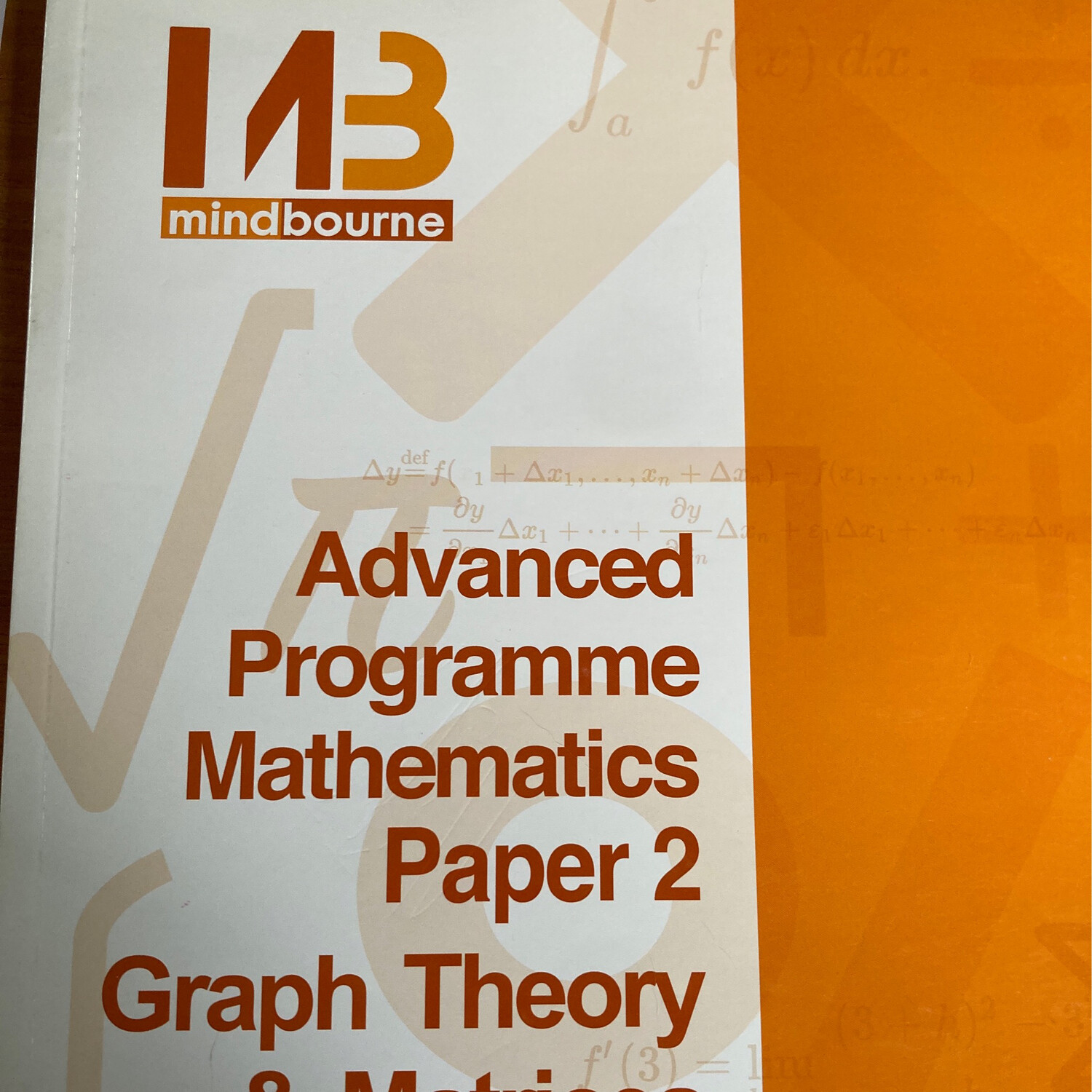 Advanced Programme Mathematics Paper 2 - Graph Theory &amp; Matrices