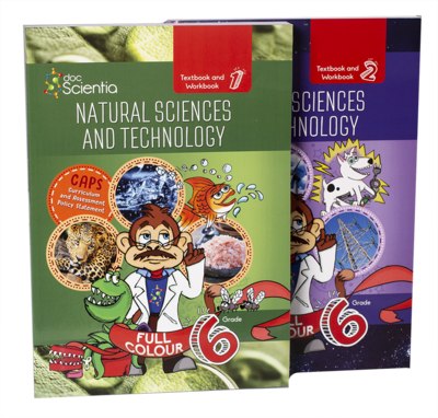 Grade 6 DocScientia Textbook and Workbook Book 1 and 2 Natural Sciences &amp; Technology COLOUR (2 Books)