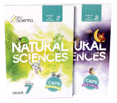 Grade 7 DocScientia Natural Sciences Textbook and Workbook Book 1 and 2 (2 Books) COLOUR