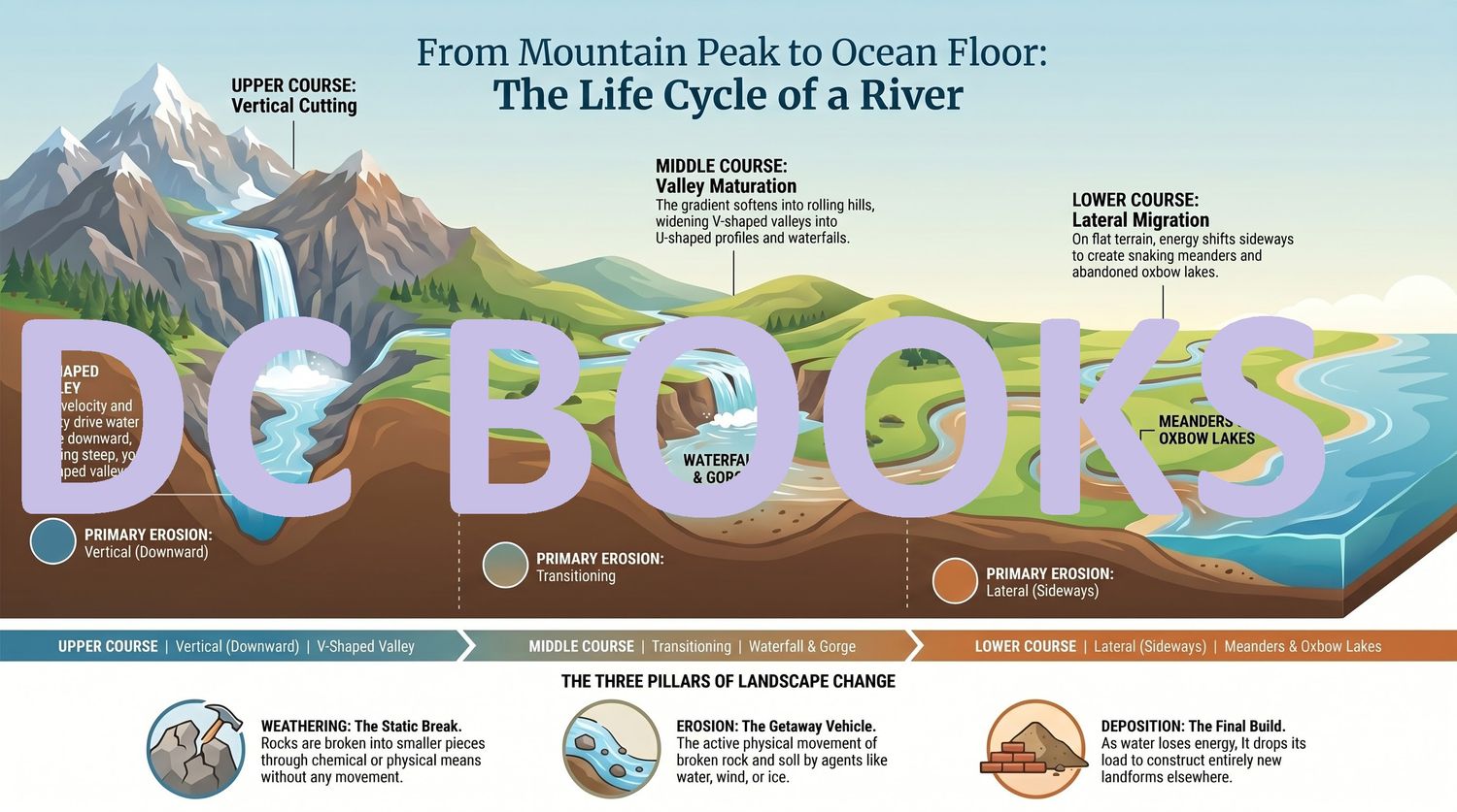 From Mountain Peak to Ocean Floor - The Life Cycle of a River