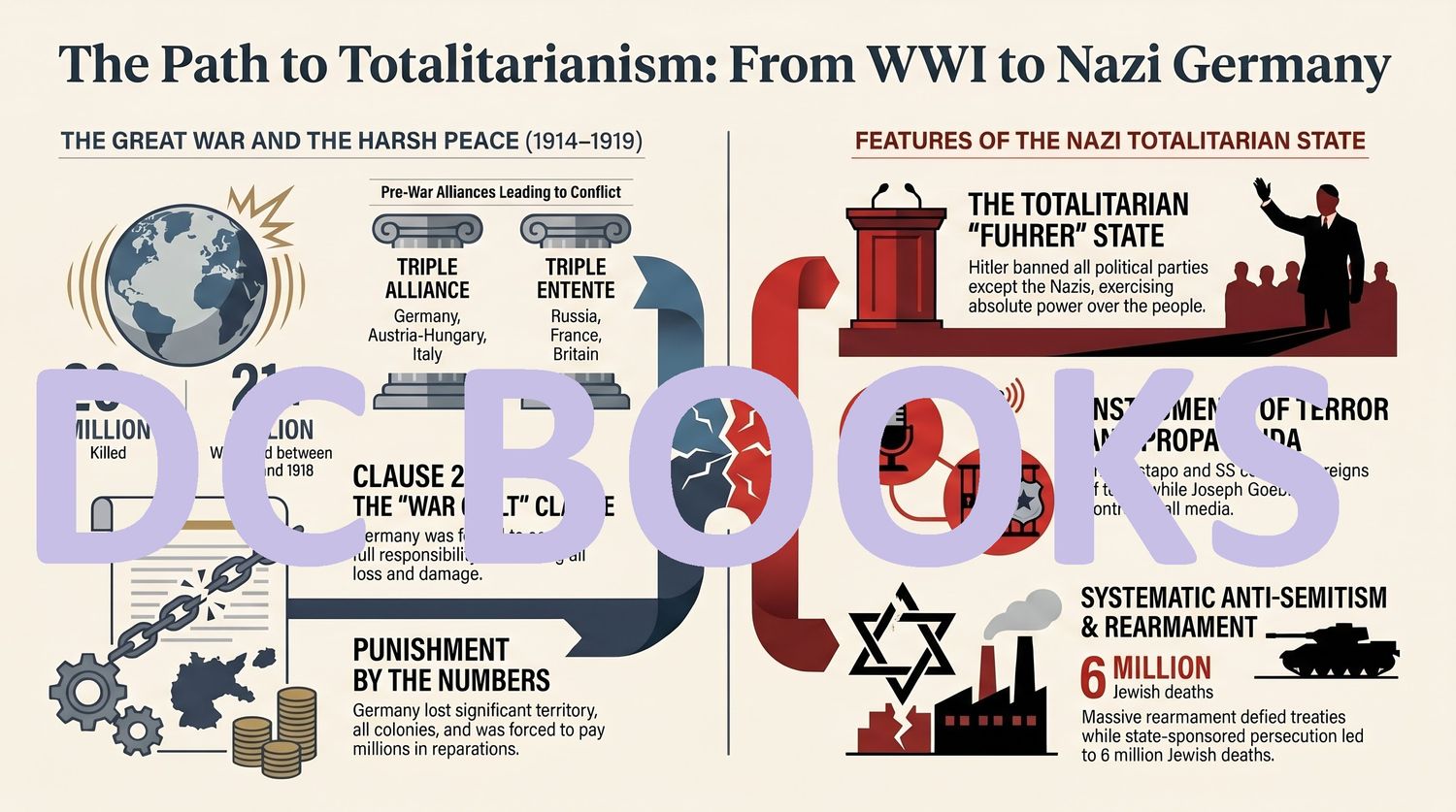 The Path to Totalitarianism from WW1 to Nazi Germany