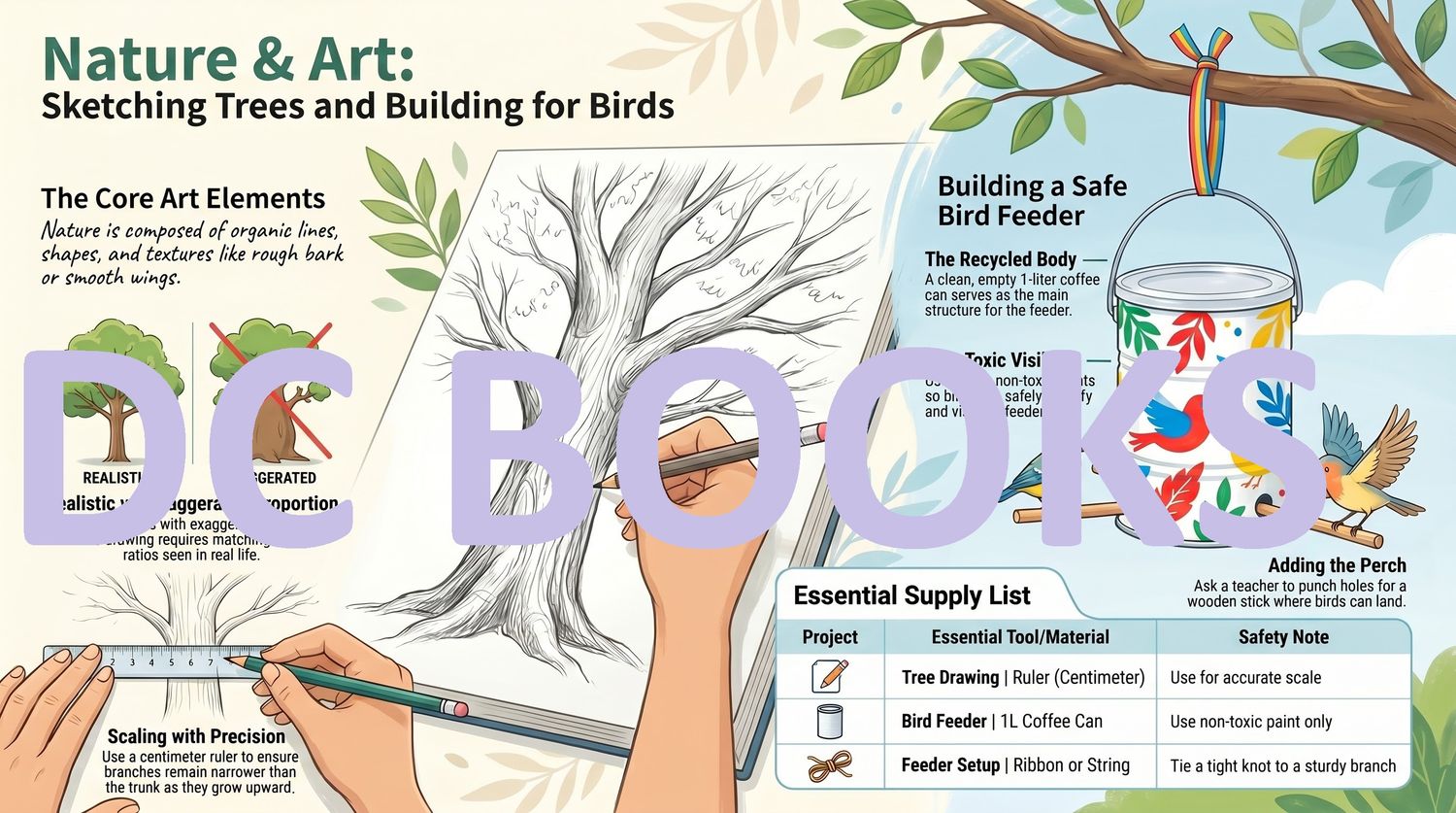 Nature and Art - Sketching Trees and Buildings for Birds