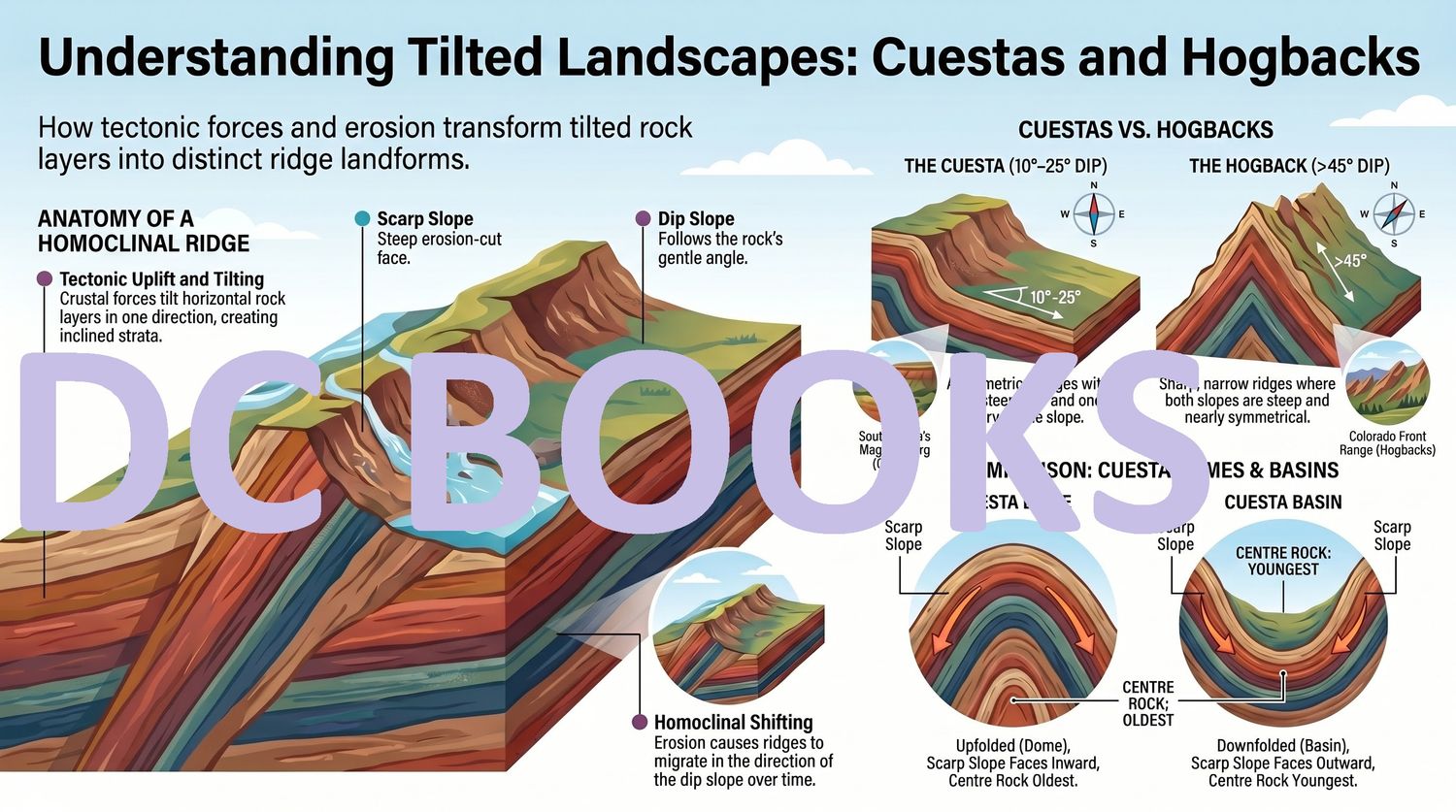 Understanding Cuestas and Hogbacks