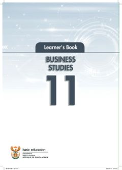 Grade 11 Business Studies Learner Book