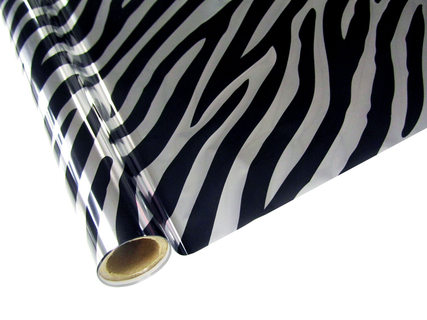 CLEARANCE Silver Zebra Flashy Foil