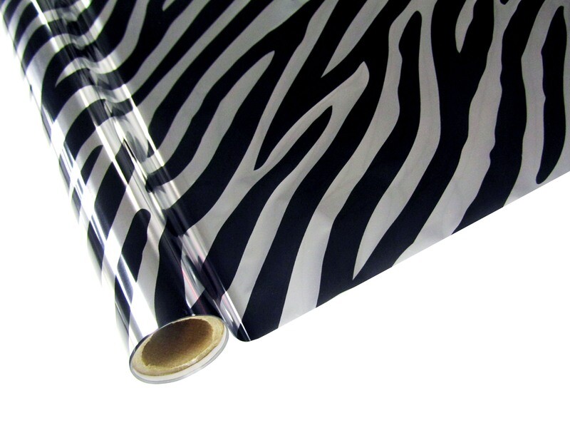 CLEARANCE Silver Zebra Flashy Foil CLEARANCE Silver Zebra Flashy Foil