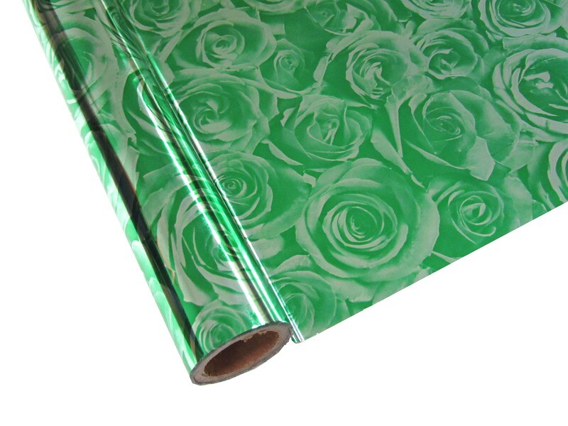 CLEARANCE Green Roses Flashy Foil CLEARANCE Green Roses Flashy Foil