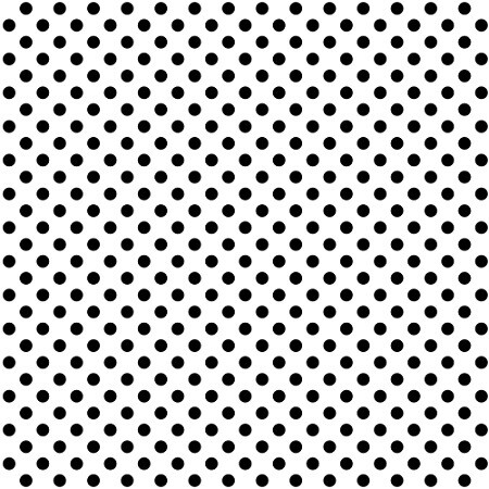 CLEARANCE 18&quot; Polka Dot Black &amp; White Easy Pattern