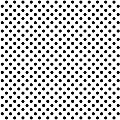 CLEARANCE 18" Polka Dot Black & White Easy Pattern