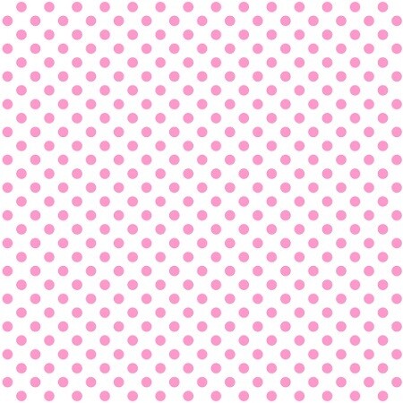 CLEARANCE 18&quot; Polka Dot Pink &amp; White Easy Pattern