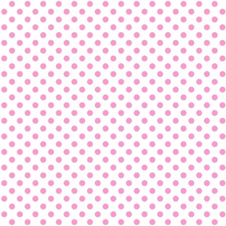 CLEARANCE 18&quot; Polka Dot Pink &amp; White Easy Pattern