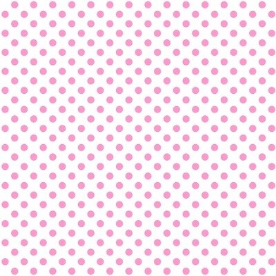 CLEARANCE 18" Polka Dot Pink & White Easy Pattern