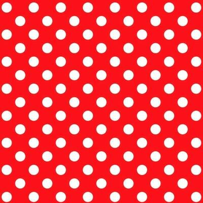 CLEARANCE 18" Polka Dot Red Easy Pattern