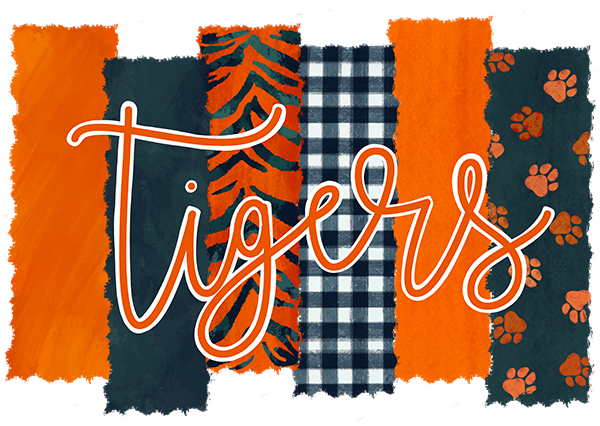 Clip Art Auburn Brushstroke