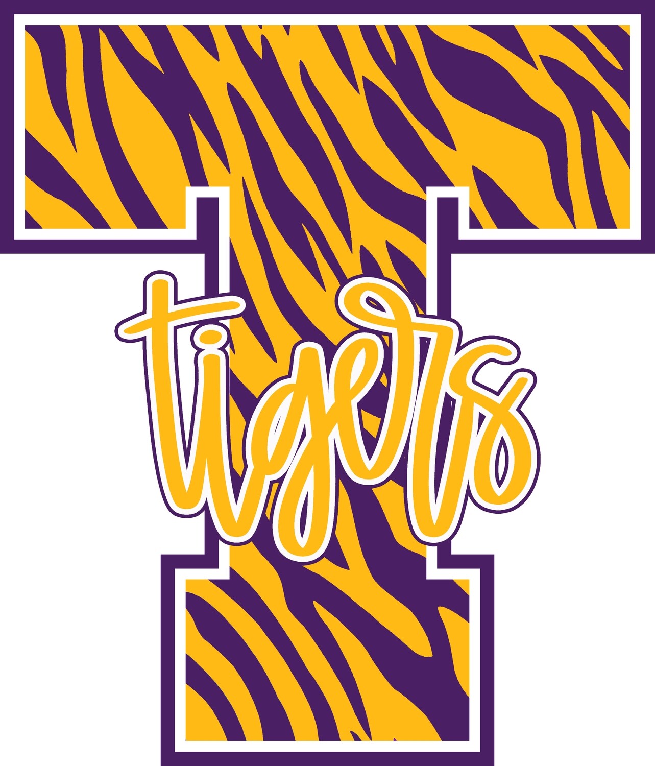 Clip Art LSU T 4 Tigers
